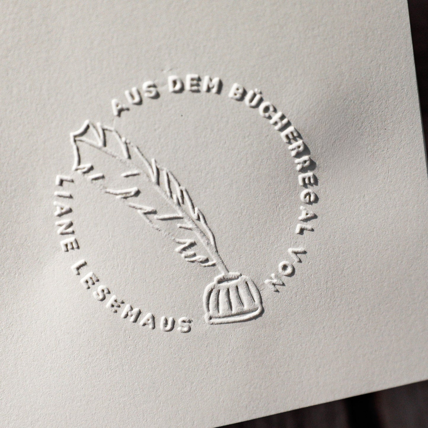 Buchprägestempel "Tintenfaß" - IN LOVE WITH PAPER