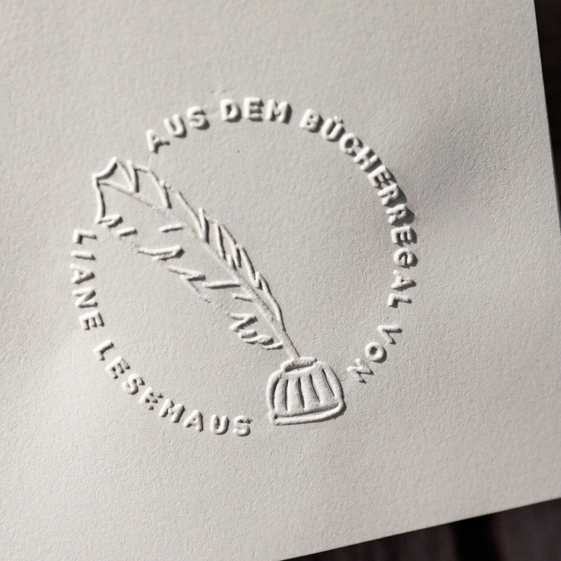Buchprägestempel "Tintenfaß" - IN LOVE WITH PAPER