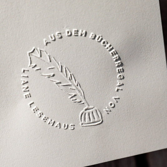 Buchprägestempel "Tintenfaß" - IN LOVE WITH PAPER