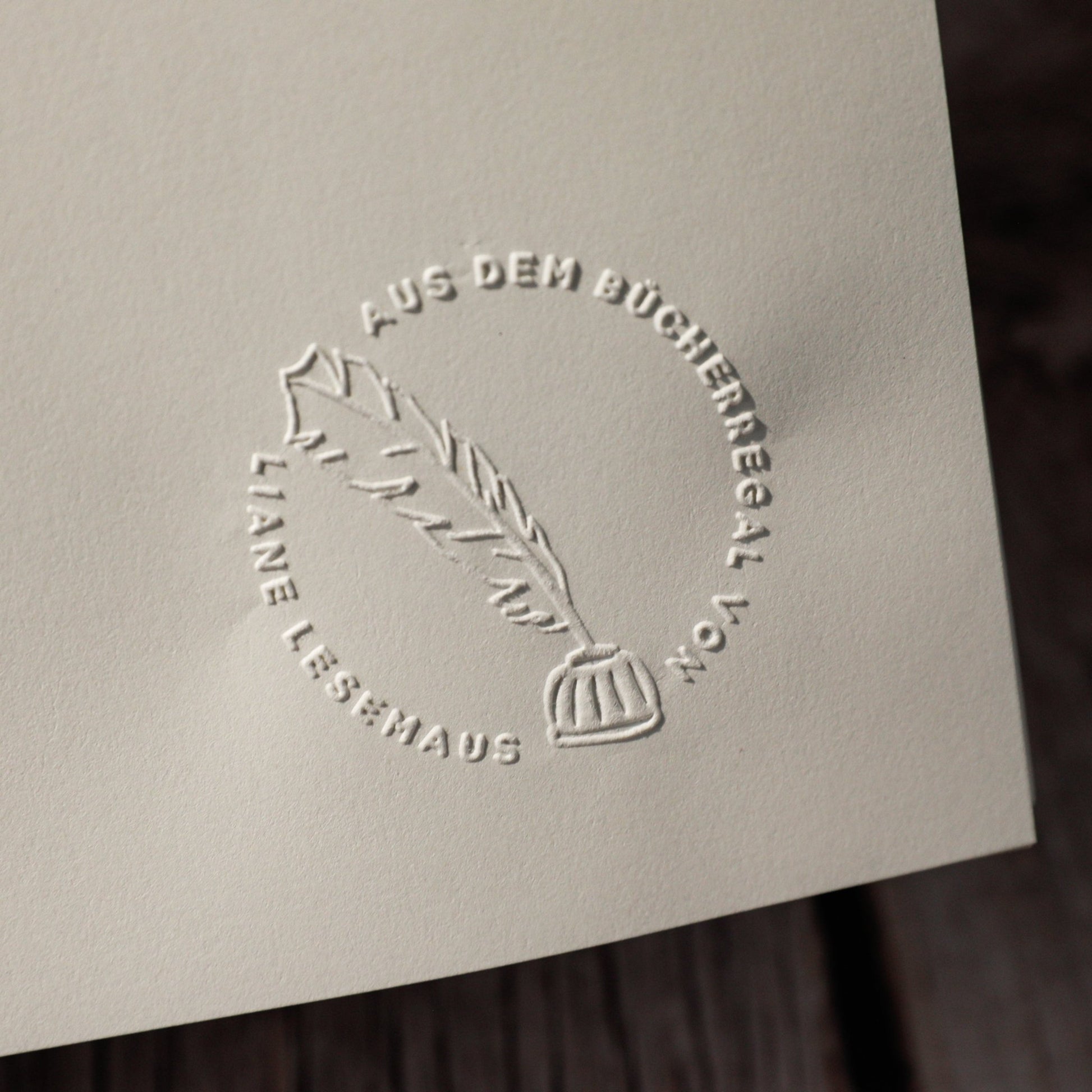 Buchprägestempel "Tintenfaß" - IN LOVE WITH PAPER