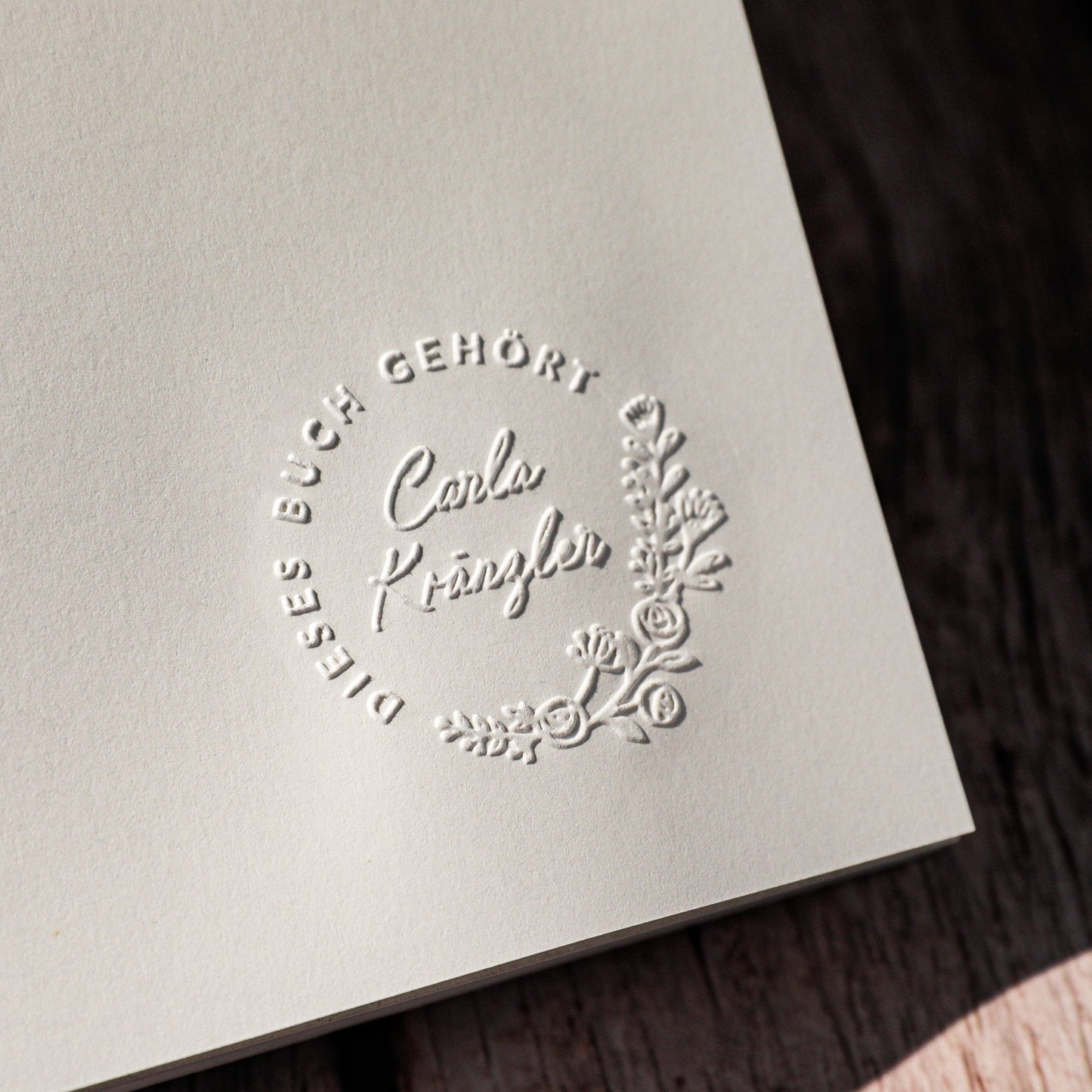 Buchprägestempel „Wildrose" - IN LOVE WITH PAPER