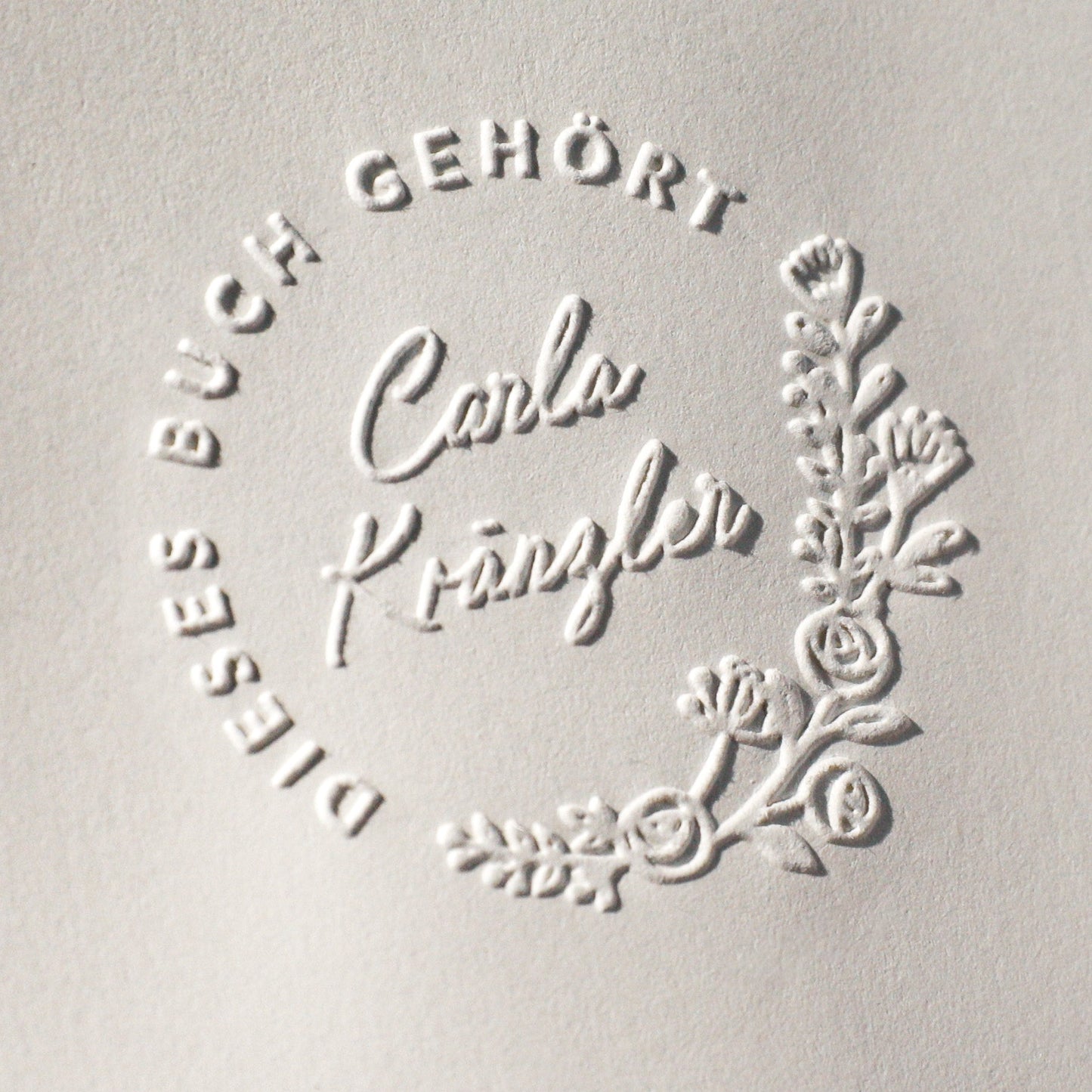 Buchprägestempel „Wildrose" - IN LOVE WITH PAPER