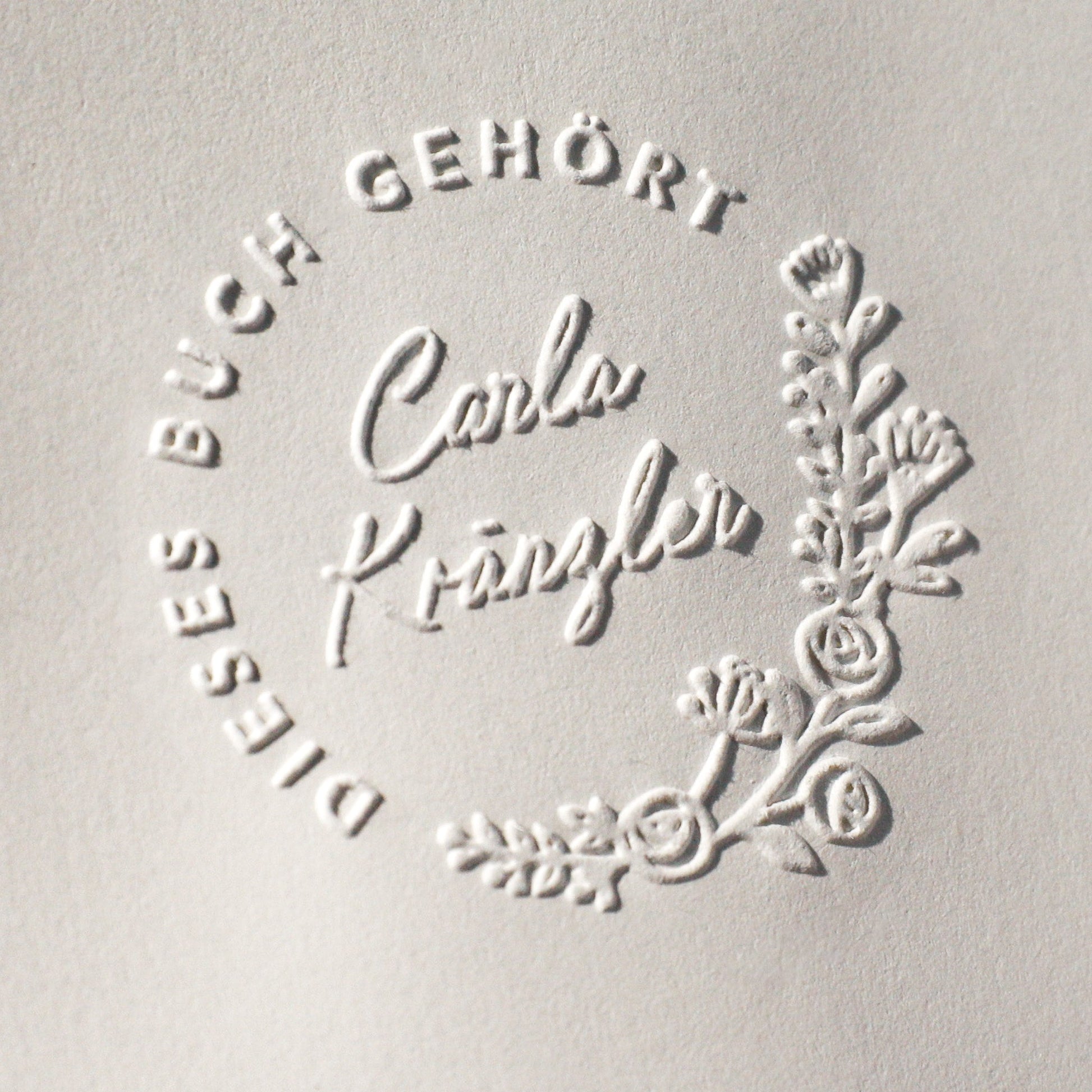 Buchprägestempel „Wildrose" - IN LOVE WITH PAPER
