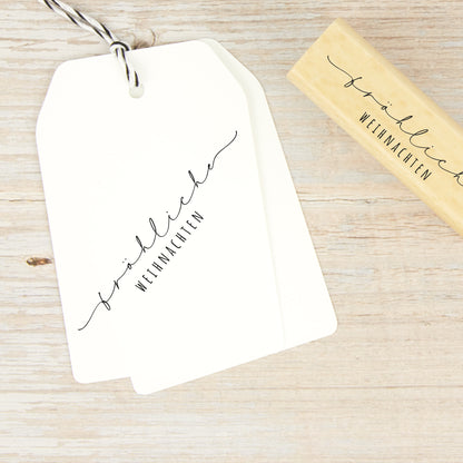Filigraner Stempel "Fröhliche Weihnachten"