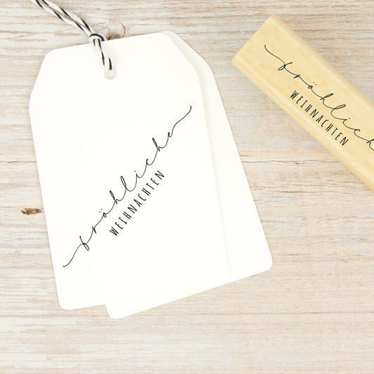 Filigraner Stempel "Fröhliche Weihnachten"