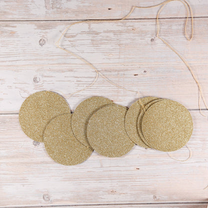 Genähte Glitzer-Girlande in Gold