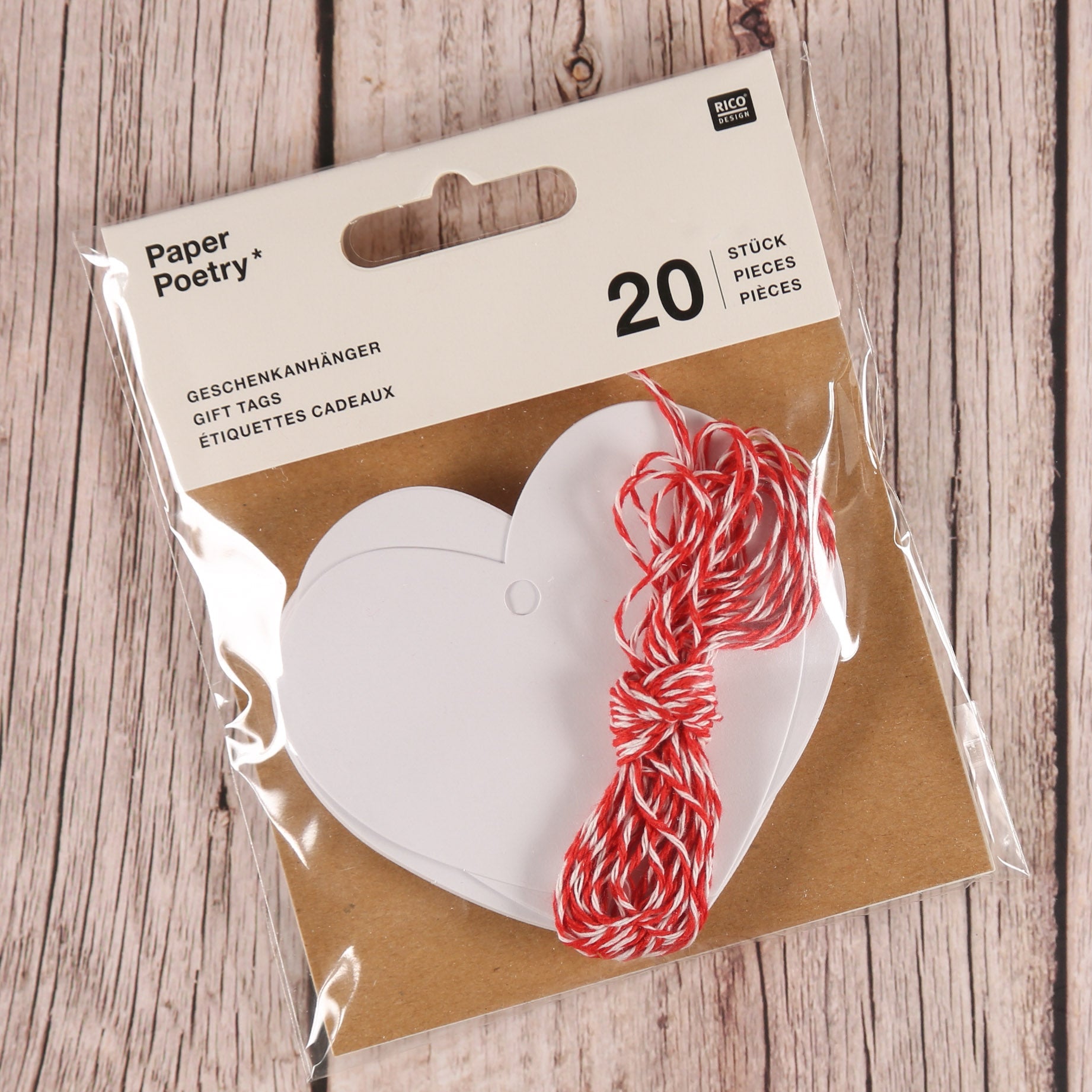 Geschenkanhänger Herzen (20 Stück)