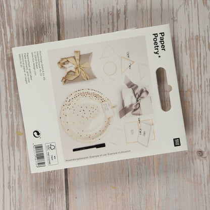 Geschenkanhänger Papierwimpel Gold/Silber (24 Stück) - IN LOVE WITH PAPER