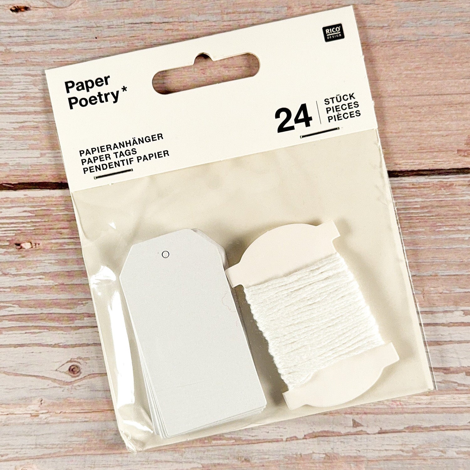 Geschenkanhänger weiß (24 Stück) - IN LOVE WITH PAPER