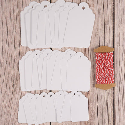 Geschenkanhänger weiß, 3 Größen (30 Stück)