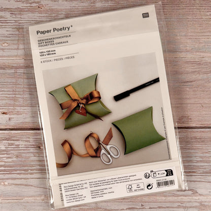 Geschenkschachtel grün (6 Stück) - IN LOVE WITH PAPER