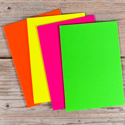 Klappkarten - Set Neon - Mix DIN A7 (24teilig) - IN LOVE WITH PAPER