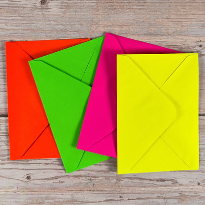 Klappkarten - Set Neon - Mix DIN A7 (24teilig) - IN LOVE WITH PAPER