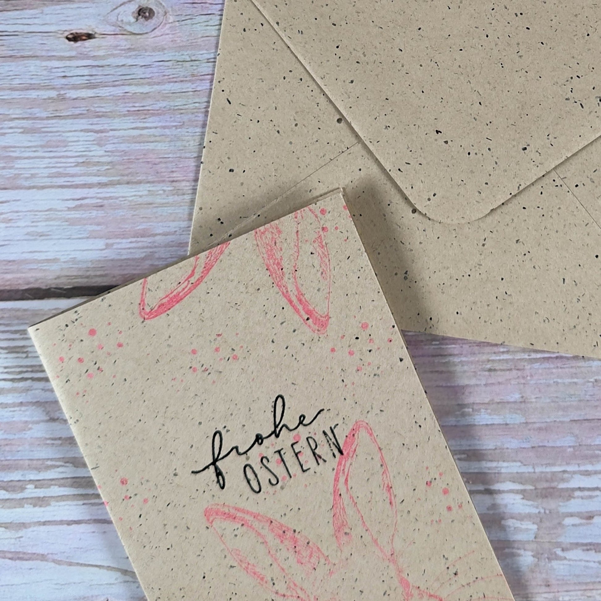 Klappkarten - Set Recyclingpapier braun DIN A7 (20teilig) - IN LOVE WITH PAPER