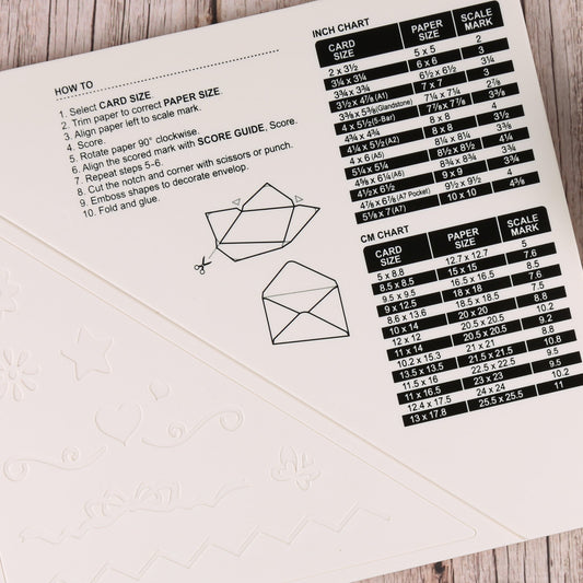 Kreatives Falzbrett für Karten, Umschläge & Schachteln