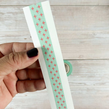 Masking - Tape Christmas mit roten Sternen - IN LOVE WITH PAPER