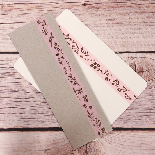 Masking-Tape in Rosa mit goldenen Blumen - IN LOVE WITH PAPER