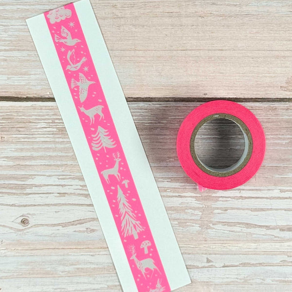 Masking-Tape Nostalgic Christmas (neonpink/weiß)