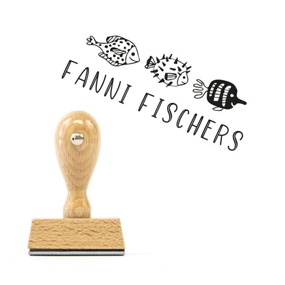 Namensstempel "Fischers Fritze" - IN LOVE WITH PAPER