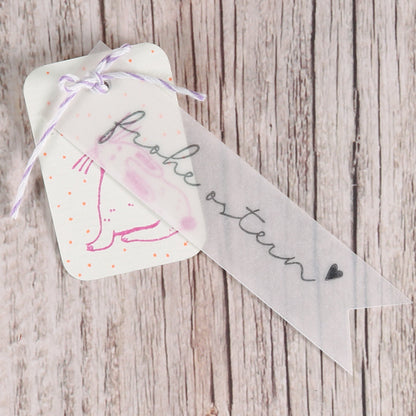 Osterstempel "frohe ostern" mit Herz