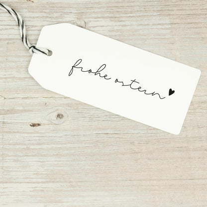 Osterstempel "frohe ostern" mit Herz