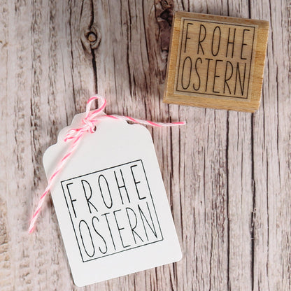 Osterstempel "FROHE OSTERN" mit Rahmen