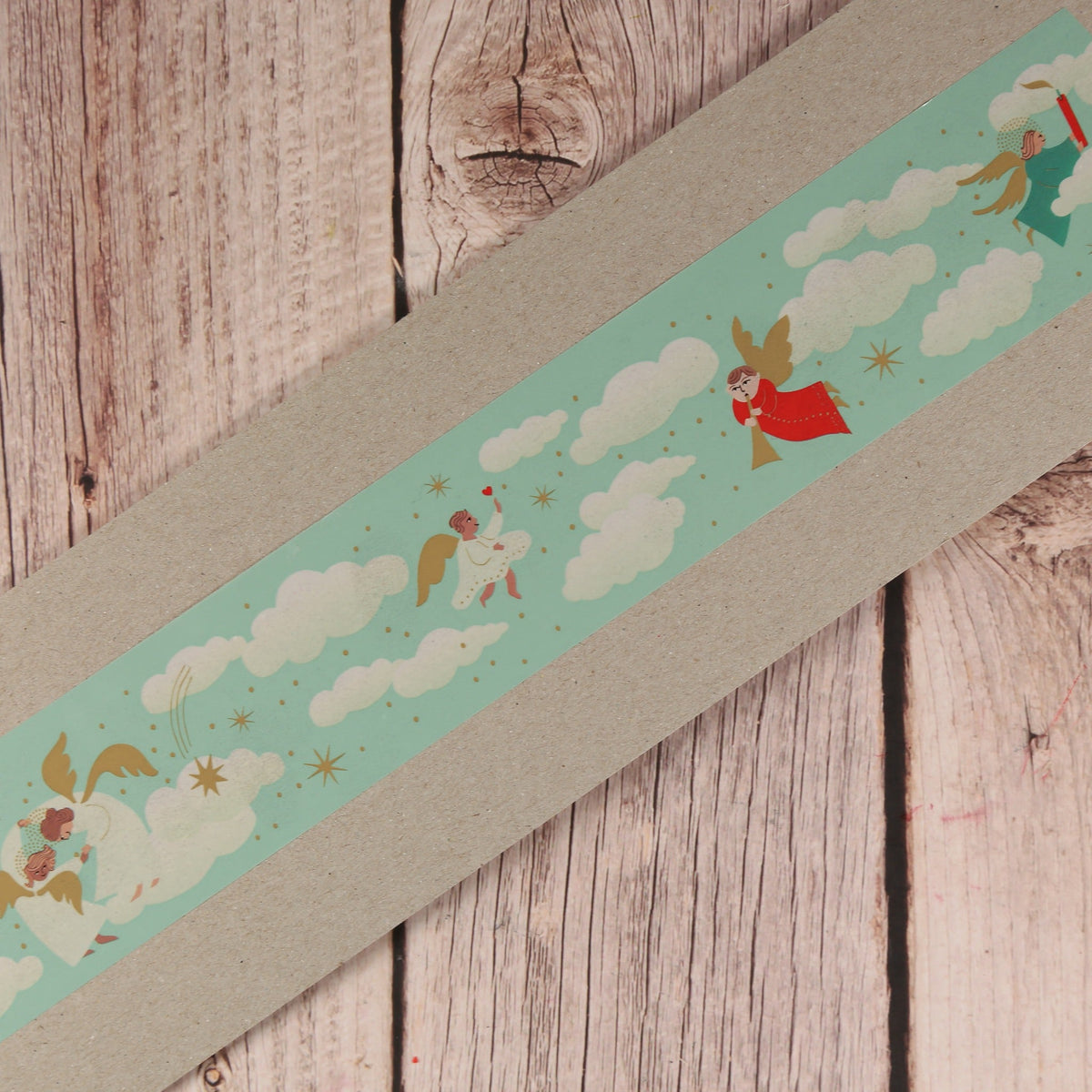 Breites Weihnachts-Paketklebeband Engel – Detail