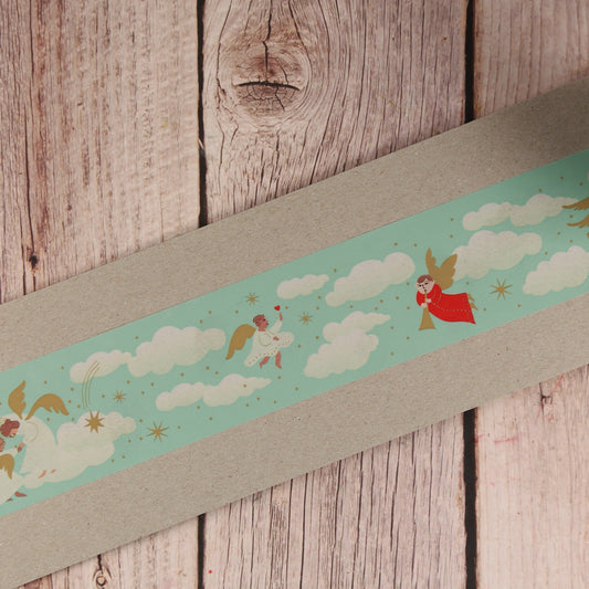 Paketklebeband „Engel" Advent – 5 cm × 32 m - IN LOVE WITH PAPER