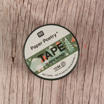 Paper Poetry Washi Tape Winterlandschaft Verpackung, 10 m, plastikfrei