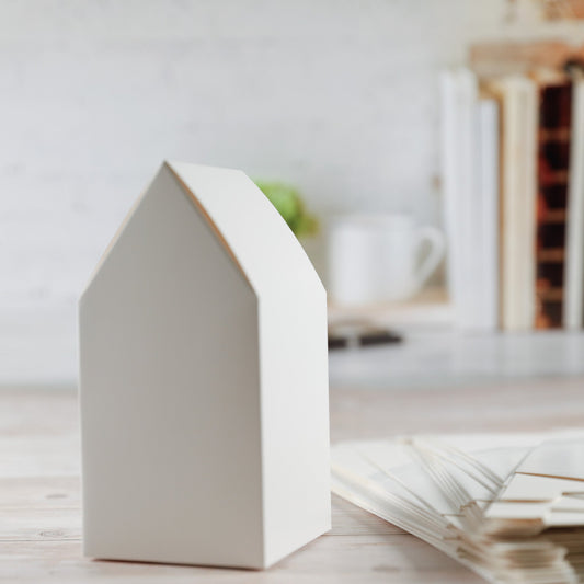 Papphäuser (24 Stück) in weiß