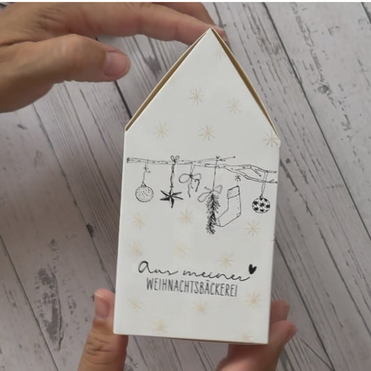 Papphäuser (24 Stück) in weiß