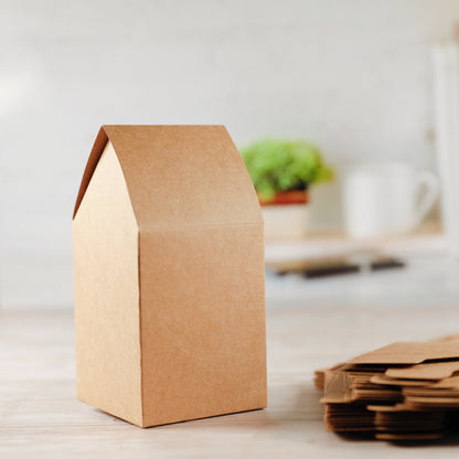 Papphäuser (24 Stück) Kraftpapier