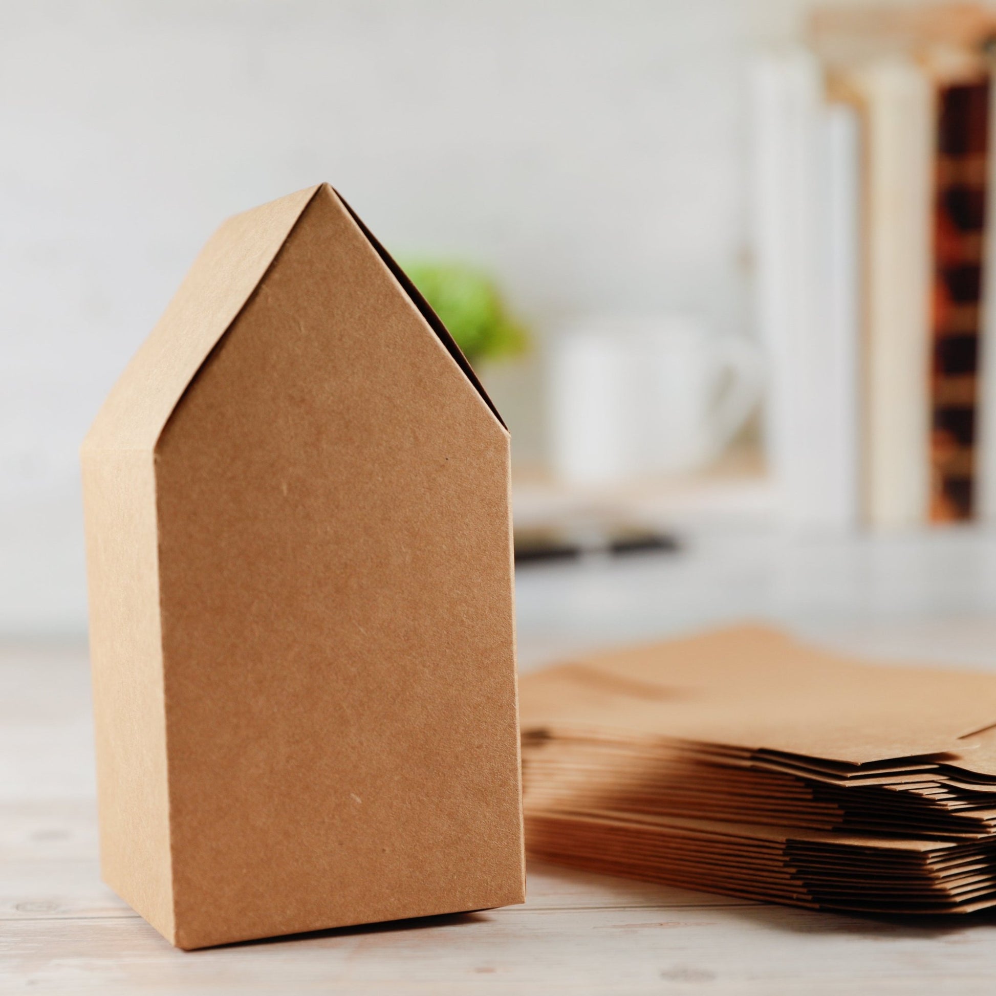 Papphäuser (24 Stück) Kraftpapier