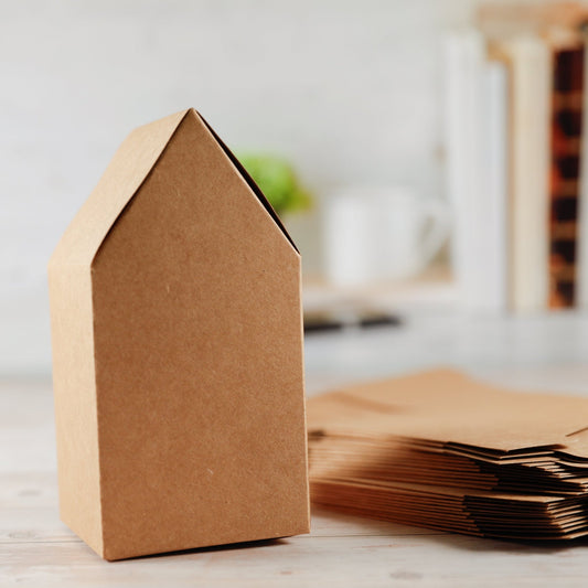 Papphäuser (24 Stück) Kraftpapier