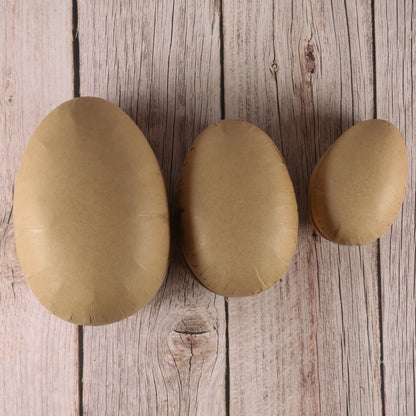 Pappmaché Eier natur (3er Set) - IN LOVE WITH PAPER