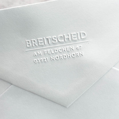 Prägestempel "Nordhorn" (mit Adresse)