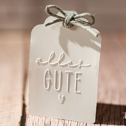 Prägestempel "Alles Gute" - IN LOVE WITH PAPER
