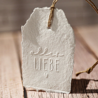 Prägestempel "Alles Liebe" - IN LOVE WITH PAPER