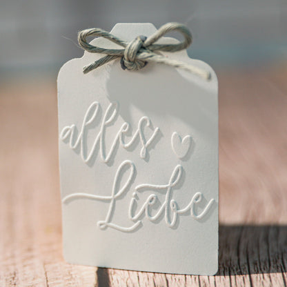 Prägestempel "alles Liebe" - IN LOVE WITH PAPER