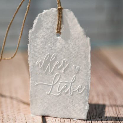 Prägestempel "alles Liebe" - IN LOVE WITH PAPER