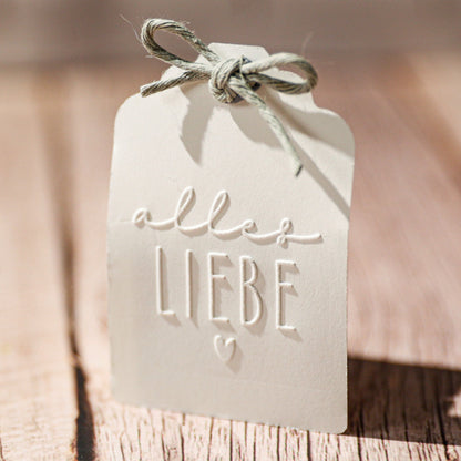 Prägestempel "Alles Liebe" - IN LOVE WITH PAPER