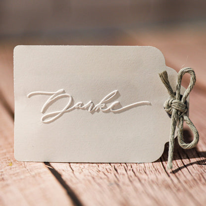 Prägestempel "Danke" - IN LOVE WITH PAPER