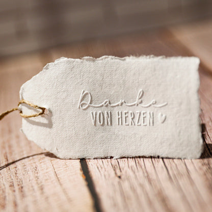 Prägestempel "Danke von Herzen" - IN LOVE WITH PAPER