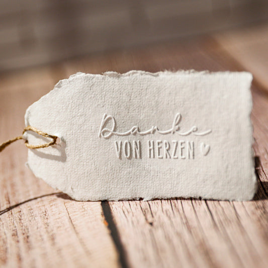 Prägestempel "Danke von Herzen" - IN LOVE WITH PAPER