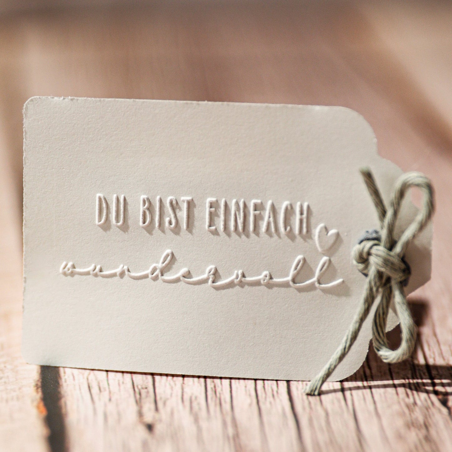Prägestempel "Du bist einfach wundervoll" - IN LOVE WITH PAPER
