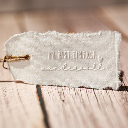 Prägestempel "Du bist einfach wundervoll" - IN LOVE WITH PAPER
