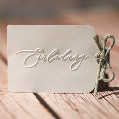 Prägestempel "Einladung" - IN LOVE WITH PAPER