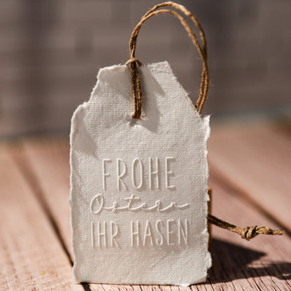 Prägestempel "Frohe Ostern ihr Hasen" - IN LOVE WITH PAPER