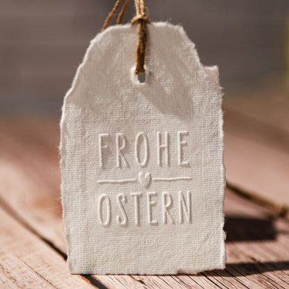 Prägestempel "Frohe Ostern" mit Herz - IN LOVE WITH PAPER