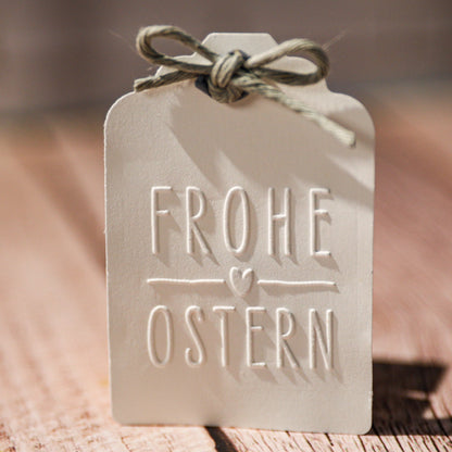 Prägestempel "Frohe Ostern" mit Herz - IN LOVE WITH PAPER